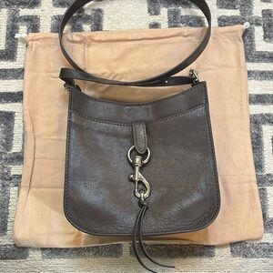 Rebecca Minkoff gray leather crossbody bag